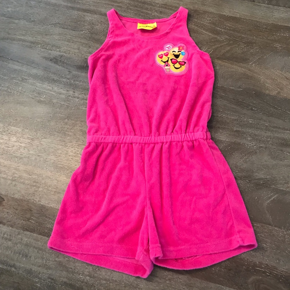 Girls Emoji Romper Coverup